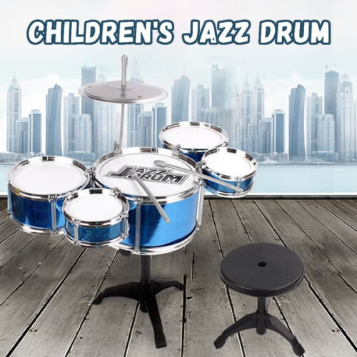 Toddler Drum Set Impact-Resistant Red 3-Piece 1