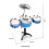 Toddler Drum Set Impact-Resistant Red 3-Piece 8