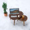 Dollhouse Triangle Coffee Table Tea Brown 1 Set 3