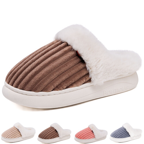 Dame bløde slip-on hjemmesko med memory foam