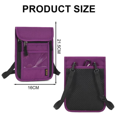 RFID Passport Wallet for Travel Purple 1