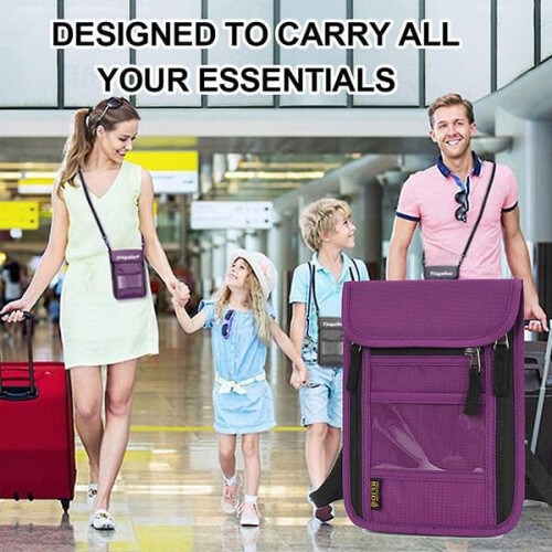 RFID Passport Wallet for Travel Purple 2