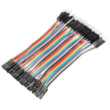 Cabos de ligação macho para fêmea, 10 cm, 2,54 mm, 40 peças
