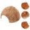 Esconderijo de tronco de tartaruga em casca de coco, 12x12x6,5 polegadas (1 unidade) 1
