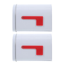 Boîte aux lettres vintage en tôle métallique (2 pièces)
