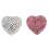Conjunto de 2 ímãs decorativos de aço inoxidável com strass. 1