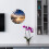 Glass Wall Clock Sunset Blue 12 Inch Silent Round 5