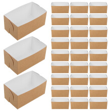 Vetvrije papieren dozen voor ontbijtsandwiches en toast.