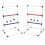 Ladder Ball Toss Game White 6-Ball Set 2