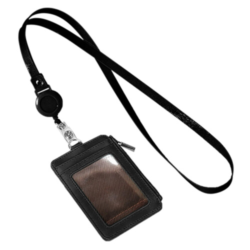 Porta badge con cordino e avvolgitore retrattile