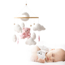 Appendiabiti per giostrina da culla con orsacchiotto di peluche (1 pezzo)