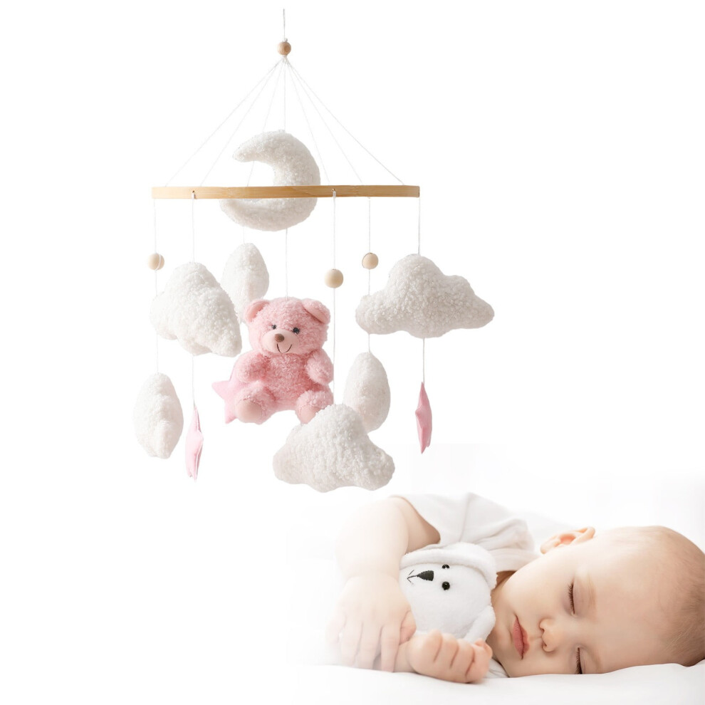Crib Mobile Hanger with Plush Teddy Bear 1pc
