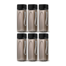 Herbruikbare plastic waterfles van 500 ml (6 stuks)
