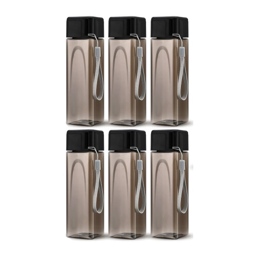 Herbruikbare plastic waterfles van 500 ml (6 stuks)