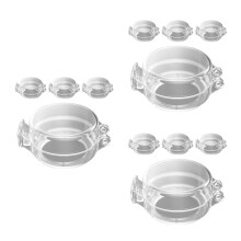 Protections transparentes pour poignées de porte, anti-enfants, lot de 12