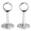 Support de tringle à rideaux argenté pour fixation au plafond (2 pièces) 1
