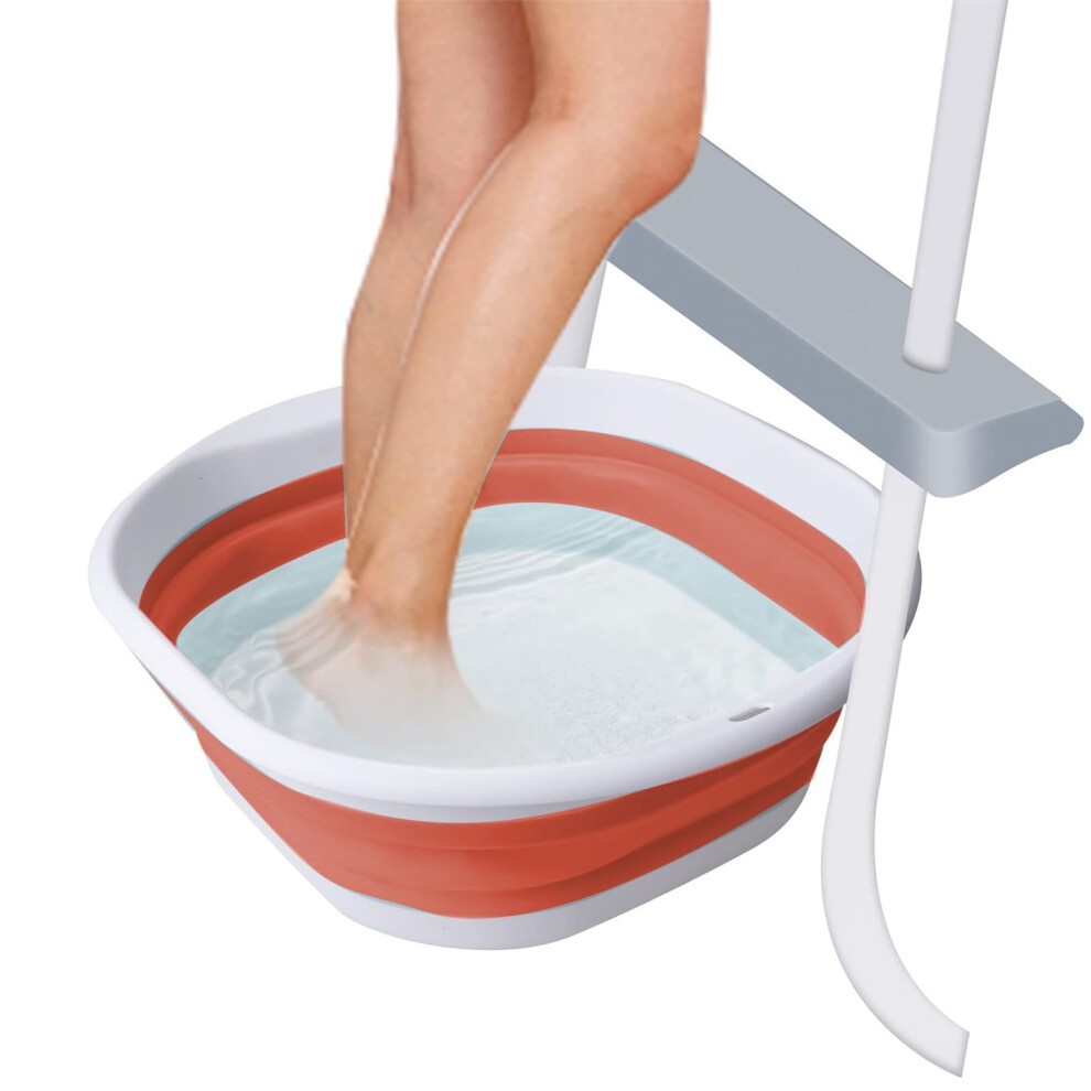 Foot Bath Basin Foldable Plastic Tub 1 Count 972899336655