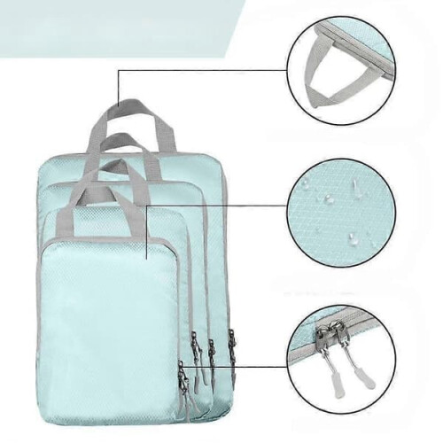 Compression Travel Bags Set Beige 4 pcs 2