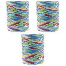 Raffia szalag többszínű, puha textúrájú, 3 darabos