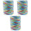 Cinta de rafia multicolor de textura suave, 3 piezas 1
