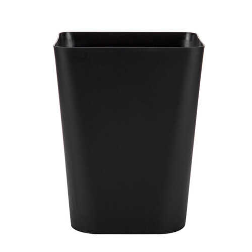 Cubo de basura rectangular negro de 1,5 galones