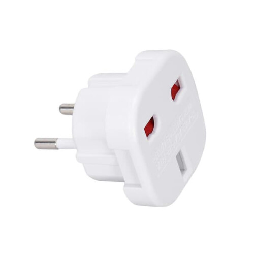 Travel Adapter EU Plug Converter White 1