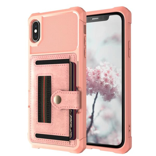 iPhone X/XS red case with card slot 1
