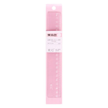 Rechte plastic liniaal 20 cm roze transparant