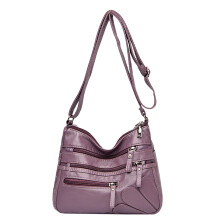 Dámská crossbody kabelka fialová s nastavitelným popruhem