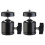 Ceann Tripod Ceamara Mini Snáithe 1/4" Pan 360 Dubh 2.5kg 1