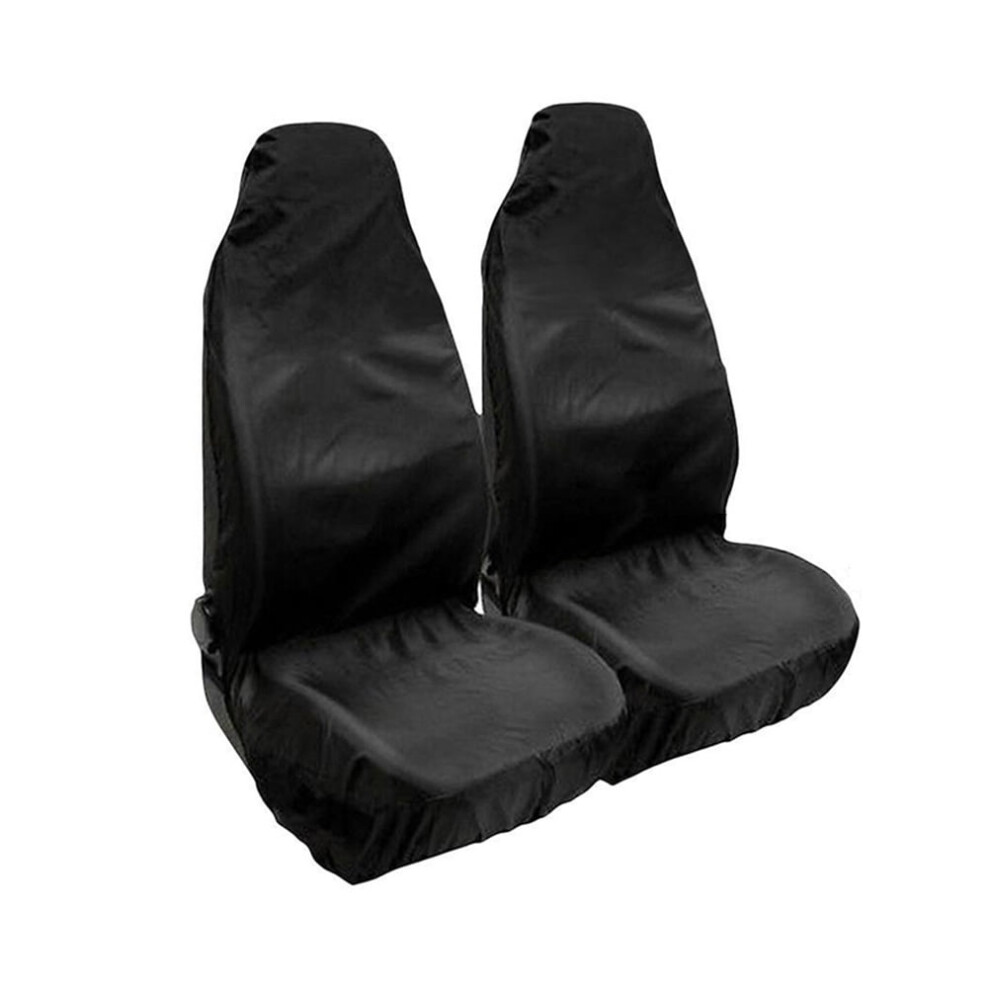 Car Seat Cover Universal Waterproof 2 Pcs Black 972899348580