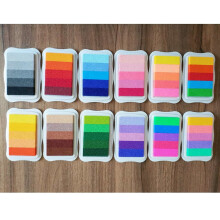 Juego de sellos de tinta para manualidades DIY con tinta degradada