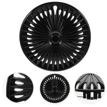 Schwarze PP-Zierradkappen für Autos (1 Set)
