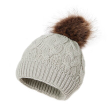 Cappello invernale da sci per bambini piccoli, lavorato a maglia, caldo con pon-pon, 0-24 anni