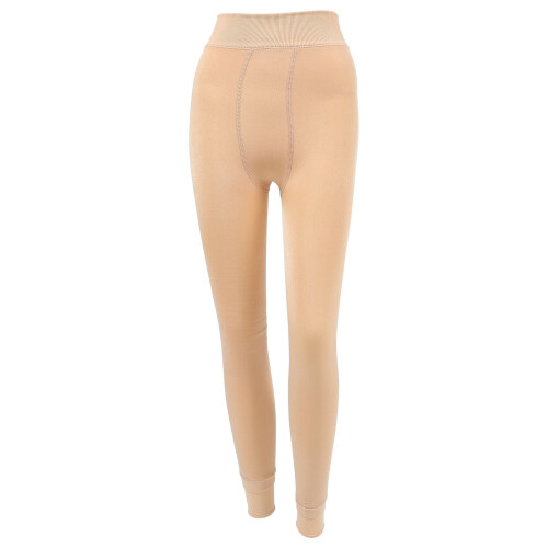 Beige elastiska leggings för kvinnor, 200 g isolerade