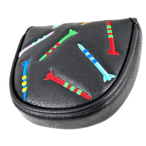 Magnetic PU Mallet Putter Cover Black 1pc 2