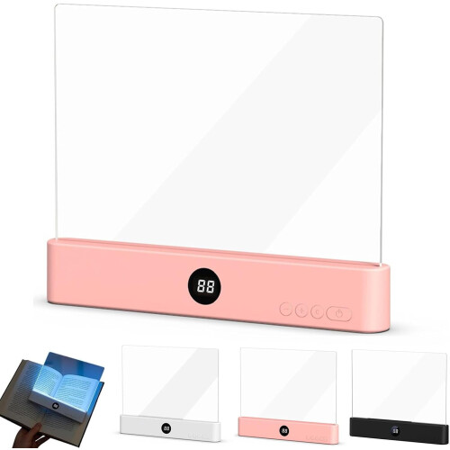 Lampe de lecture LED rechargeable Avera Booklight rose 3 couleurs