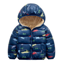 Manteau d'hiver à capuche dinosaure pour garçon, bleu, 12-18 mois