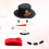 Kit para montar boneco de neve com olhos, nariz e cachecóis de madeira (14 peças) 1