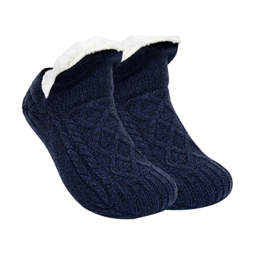Damesokker med fleecefor og gripeknapper S/M/L