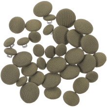 Stofdekorationsknapper Grøn Polyester Aluminium 60 stk