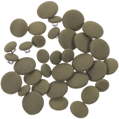 Stofdekorationsknapper Grøn Polyester Aluminium 60 stk