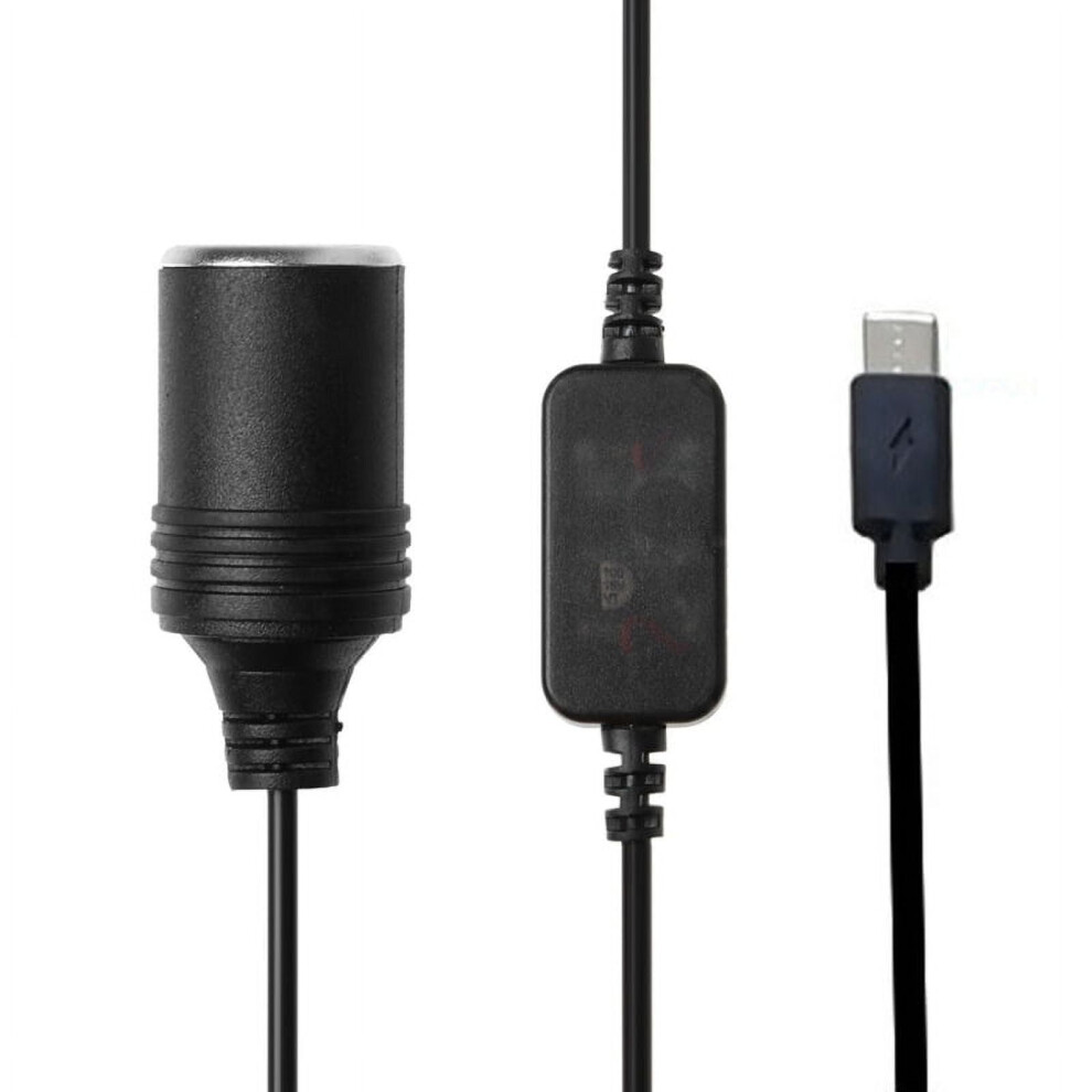 Usb Male To 12V Car Socket Step-Up Converter Cable 9370362208972