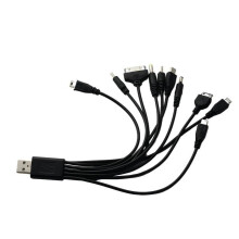 Cábla luchtaithe USB iniompartha 10-in-1 le micrea-USB 30-bioráin