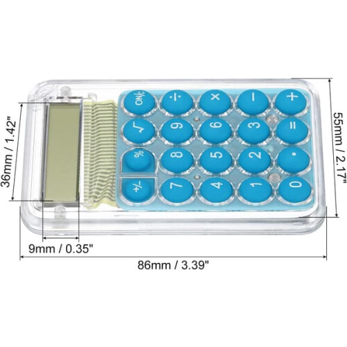 Desktop Calculator Blue 8-Digit LCD Mini Portable 1