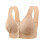 Damesbeha met voorsluiting, beige, plus size 5XL 1