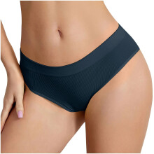 Conjunto de 5 calcinhas sem costura femininas de algodão azul escuro