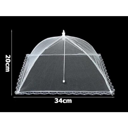 Mosquito Net for Dining Table Outdoor 34x34x20cm White 2