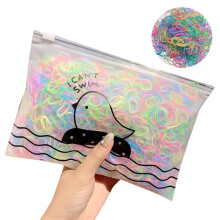 Gomas elásticas para el cabello coloridas, sin costuras, suaves y elásticas, 100 unidades