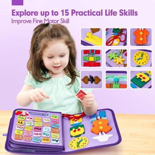 Βιβλίο Δραστηριοτήτων Montessori για Παιδιά 1-4 Ετών, Εκπαιδευτικό Παιχνίδι 12 Σελίδων 2